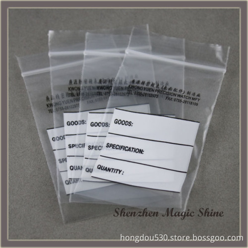 Custom Size LDPE Zipper Bag